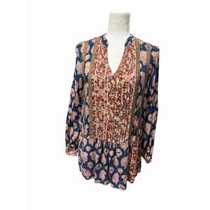 Anthropologie Tiny Boho Tunic Top Blouse Long Sleeve Cottagecore Size Small